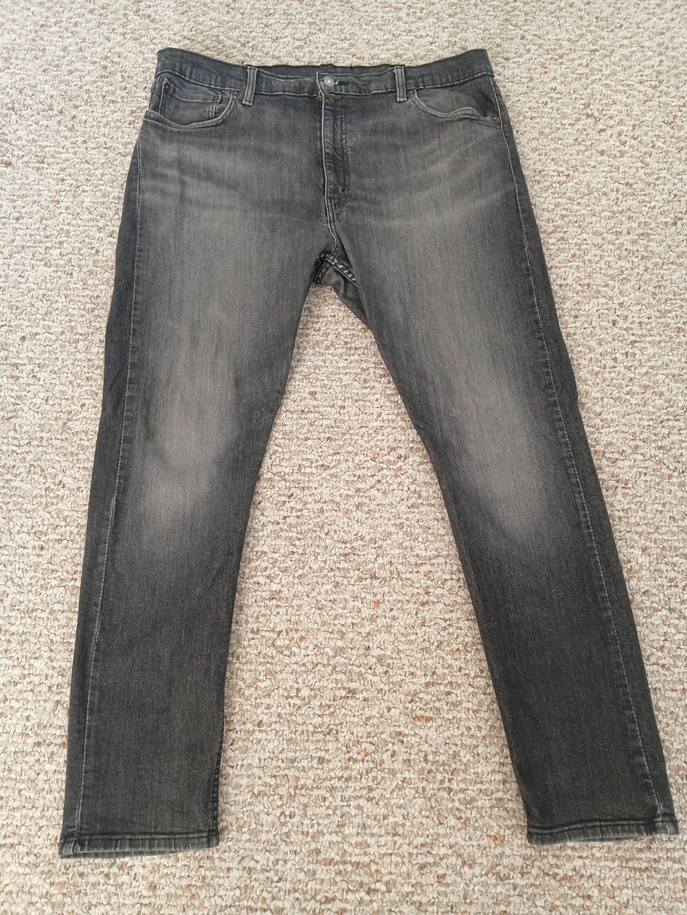 Levi's 512 Men's Straight Jeans Faded Black Pockets Size 42 X 32 Casual